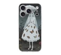 ERSTSNCK Compatible with iPhone 17 Case Wedding Ghost Bride Stylish Phone Case for Women Men TPU Shockproof Slim Cover for 17 Pro Transparent