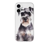 ERSTSNCK Compatible with iPhone 17 Case Well-Behaved Schnauzer Stylish Phone Case for Women Men TPU Shockproof Slim Cover for 17 Pro Transparent