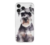 ERSTSNCK Compatible with iPhone 17 Case Well-Behaved Schnauzer Stylish Phone Case for Women Men TPU Shockproof Slim Cover for 17 Pro Transparent