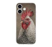 ERSTSNCK Compatible with iPhone 17 Case White Feather Rooster Stylish Phone Case for Women Men TPU Shockproof Slim Cover for 17 Pro