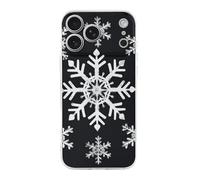 ERSTSNCK Compatible with iPhone 17 Case White Snowflake Stylish Phone Case for Women Men TPU Shockproof Slim Cover for 17 Pro