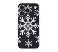 ERSTSNCK Compatible with iPhone 17 Case White Snowflake Stylish Phone Case for Women Men TPU Shockproof Slim Cover for 17 Pro