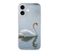 ERSTSNCK Compatible with iPhone 17 Case White Swan Stylish Phone Case for Women Men TPU Shockproof Slim Cover for 17 Pro