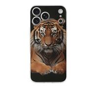 ERSTSNCK Compatible with iPhone 17 Case with Tiger and Paws Stylish Phone Case for Women Men TPU Shockproof Slim Cover for 17 Pro Transparent