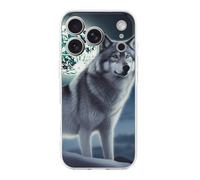 ERSTSNCK Compatible with iPhone 17 Case Wolf Under Moon Stylish Phone Case for Women Men TPU Shockproof Slim Cover for 17 Pro
