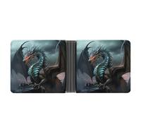 ERSTSNCK Cool Dragon Wallet for Men Bifold Rfid Blocking Slim Money Clip Front Pocket Wallet Card Holder