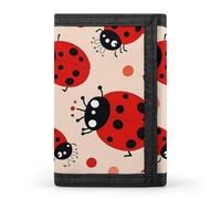 ERSTSNCK Cool Steampunk Gears Trifold Wallet Front Pocket Coin Purse - Slim Credit Card Holder for Men & Women, Cute Ladybug, One Size, Classic