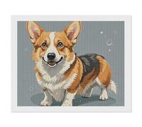 ERSTSNCK Corgi Pattern Corgi Pattern Diamond Painting Kits for Adults 16"x20" 5D Diamond Art Kits for Beginners DIY Full Drill Round Diamonds Gem Art Crafts Painting for Home Wall Decor