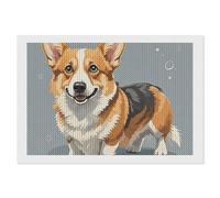 ERSTSNCK Corgi Pattern Corgi Pattern Diamond Painting Kits for Adults 8"x12" 5D Diamond Art Kits for Beginners DIY Full Drill Round Diamonds Gem Art Crafts Painting for Home Wall Decor
