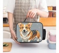ERSTSNCK Corgi Pattern Corgi Pattern Insulated Lunch Bag for Women Lunch Box Large Capacity, Leakproof Tote with Detachable Handles- 5-Hour Cold/Hot Retention Cooler Bag for Office, Picnic, Camping