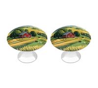 ERSTSNCK Country Farm Cabinet Knobs, 2-Pack Silver Stainless Steel Drawer Pulls with Screws, Elegant Hardware for Dressers, Kitchen,Cabinets & Desks
