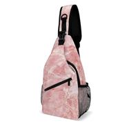 ERSTSNCK Crossbody Sling Bag Casual Backpack for Women Men Travel Chest Bag Light Red Texture Shoulder Bags Side Backpack Daypack for Travel Hiking Cycling