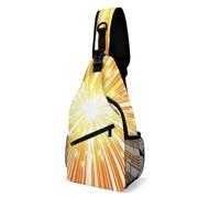 ERSTSNCK Crossbody Sling Bag Casual Backpack for Women Men Travel Chest Bag Line Explosion Effect Shoulder Bags Side Backpack Daypack for Travel Hiking Cycling