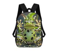 ERSTSNCK Crown Frog Laptop Backpack for Travel Work Cute Bookbag Computer Backpack Casual Daypack