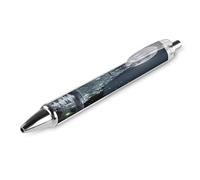 ERSTSNCK Crystal Castle And Moon Black Ballpoint Pens Fine Point (0.5mm) Black Ink Pen Retractable Ball Point Pens with Comfortable Full Grip for Journaling, And Office Writing Ideal 1 PCS