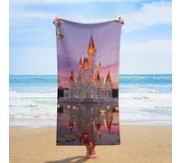 ERSTSNCK Crystal Castles Beach Towel Oversized 31" X 63" Absorbent Towels Quick Dry Pool Towel Lightweight Bath Towels Sandproof Beach Blanket for Gym Swimming Sports Travel Gifts