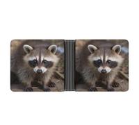 ERSTSNCK Cub Raccoon Wallet for Men Bifold Rfid Blocking Slim Money Clip Front Pocket Wallet Card Holder