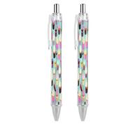 ERSTSNCK Cupcake Pattern Black Ballpoint Pens Fine Point (0.5mm) Black Ink Pen Retractable Ball Point Pens with Comfortable Full Grip for Journaling, And Office Writing Ideal 2 PCS