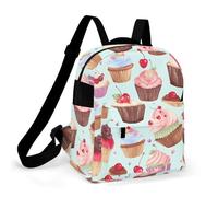 ERSTSNCK Cupcake Pattern Small Backpack for Women Mini Backpack Purse Travel Fashion Roomy Shoulder Handbag