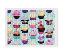 ERSTSNCK Cupcake Patterns Diamond Painting Kits for Adults 12"x16" 5D Diamond Art Kits for Beginners DIY Full Drill Round Diamonds Gem Art Crafts Painting for Home Wall Decor