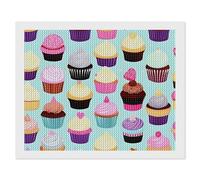 ERSTSNCK Cupcake Patterns Diamond Painting Kits for Adults 16"x20" 5D Diamond Art Kits for Beginners DIY Full Drill Round Diamonds Gem Art Crafts Painting for Home Wall Decor