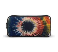 ERSTSNCK Cute Aesthetic Pencil Case - Colorful Tie-dye Towels Double Zipper Pen Bag for Women Big Capacity Pencil Pouch, Portable Makeup & Stationery Organizer for Office Travel