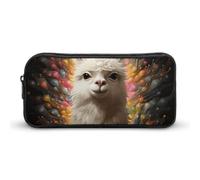 ERSTSNCK Cute Aesthetic Pencil Case - White Camel Double Zipper Pen Bag for Women Big Capacity Pencil Pouch, Portable Makeup & Stationery Organizer for Office Travel