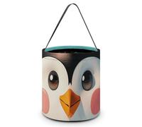 ERSTSNCK Cute Animal Head Halloween Candy Buckets Reusable Tote Candy Bag - Trick Or Treat Goody Bag with Handles