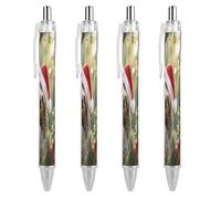 ERSTSNCK Cute Christmas Sloth Black Ballpoint Pens Fine Point (0.5mm) Black Ink Pen Retractable Ball Point Pens with Comfortable Full Grip for Journaling, And Office Writing Ideal 4 PCS