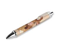 ERSTSNCK Cute Cow Black Ballpoint Pens Fine Point (0.5mm) Black Ink Pen Retractable Ball Point Pens with Comfortable Full Grip for Journaling, And Office Writing Ideal 1 PCS