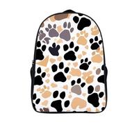 ERSTSNCK Cute Dog Paw Prints Laptop Backpack for Travel Work, 16In Cute Bookbag, Computer Backpack, Casual Daypack