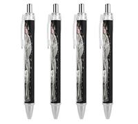 ERSTSNCK Cute Elephant Black Ballpoint Pens Fine Point (0.5mm) Black Ink Pen Retractable Ball Point Pens with Comfortable Full Grip for Journaling, And Office Writing Ideal 4 PCS