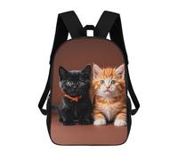 ERSTSNCK Cute Kitten Black And Orange Cat Laptop Backpack for Travel Work Cute Bookbag Computer Backpack Casual Daypack
