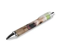 ERSTSNCK Cute Labrador Dog Black Ballpoint Pens Fine Point (0.5mm) Black Ink Pen Retractable Ball Point Pens with Comfortable Full Grip for Journaling, And Office Writing Ideal 1 PCS