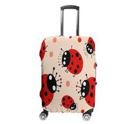 ERSTSNCK Cute Ladybug Luggage Suitcase Covers Elastic Washable Cute Luggage Protector Travel Suitcase Protective Cover For Adult (Fit 19-32 Inch Luggages) X-Large, white, XL, Cute Ladybug