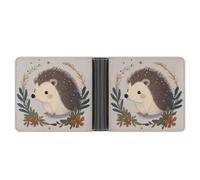 ERSTSNCK Cute Little Hedgehog Wallet for Men Bifold Rfid Blocking Slim Money Clip Front Pocket Wallet Card Holder