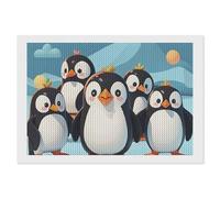 ERSTSNCK Cute Penguins Diamond Painting Kits for Adults 8"x12" 5D Diamond Art Kits for Beginners DIY Full Drill Round Diamonds Gem Art Crafts Painting for Home Wall Decor