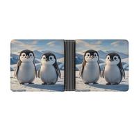 ERSTSNCK Cute Penguins Wallet for Men Bifold Rfid Blocking Slim Money Clip Front Pocket Wallet Card Holder