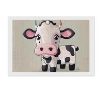 ERSTSNCK Cute White Cow Diamond Painting Kits for Adults 8"x12" 5D Diamond Art Kits for Beginners DIY Full Drill Round Diamonds Gem Art Crafts Painting for Home Wall Decor