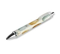 ERSTSNCK Cyan And Light Beige Black Ballpoint Pens Fine Point (0.5mm) Black Ink Pen Retractable Ball Point Pens with Comfortable Full Grip for Journaling, And Office Writing Ideal 1 PCS