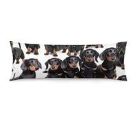 ERSTSNCK Dachshund Weiner Pet Dog Body Pillow Pillowcase 20"x54" Lumbar Throw Pillow Covers with Hidden Zipper Breathable & Cozy Full Long Bodypillow Case Cover for Sleeping Bedroom Couch Sofa Decor