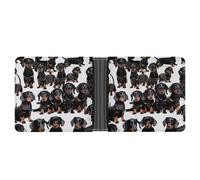 ERSTSNCK Dachshund Weiner Pet Dog Wallet for Men Bifold Rfid Blocking Slim Money Clip Front Pocket Wallet Card Holder