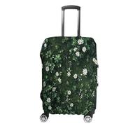 ERSTSNCK Daisies on The Ground Luggage Suitcase Covers Elastic Washable Cute Luggage Protector Travel Suitcase Protective Cover For Adult (Fit 19-32 Inch Luggages) X-Large, white, M, Daisies on the
