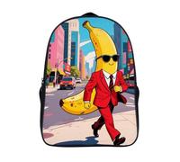 ERSTSNCK Dancer on Star Stage Laptop Backpack for Travel Work, 16In Cute Bookbag, Computer Backpack, Casual Daypack, Banana Man, 40x28x16cm