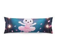 ERSTSNCK Dancing Rabbit Body Pillow Pillowcase 20"x54" Lumbar Throw Pillow Covers with Hidden Zipper Breathable & Cozy Full Long Bodypillow Case Cover for Sleeping Bedroom Couch Sofa Decor
