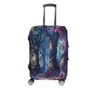 ERSTSNCK Dark Purple Tree Luggage Suitcase Covers Elastic Washable Cute Luggage Protector Travel Suitcase Protective Cover For Adult (Fit 19-32 Inch Luggages) X-Large, white, M, Dark Purple Tree