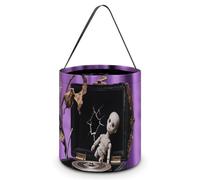 ERSTSNCK Dark Rococo Box Halloween Candy Buckets Reusable Tote Candy Bag - Trick Or Treat Goody Bag with Handles
