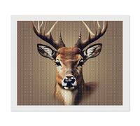 ERSTSNCK Deer Head Printing Diamond Painting Kits for Adults 16"x20" 5D Diamond Art Kits for Beginners DIY Full Drill Round Diamonds Gem Art Crafts Painting for Home Wall Decor