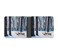 ERSTSNCK Deers Picture Wallet for Men Bifold Rfid Blocking Slim Money Clip Front Pocket Wallet Card Holder