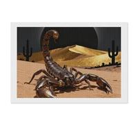 ERSTSNCK Desert Scorpion Eclipse Diamond Painting Kits for Adults 8"x12" 5D Diamond Art Kits for Beginners DIY Full Drill Round Diamonds Gem Art Crafts Painting for Home Wall Decor